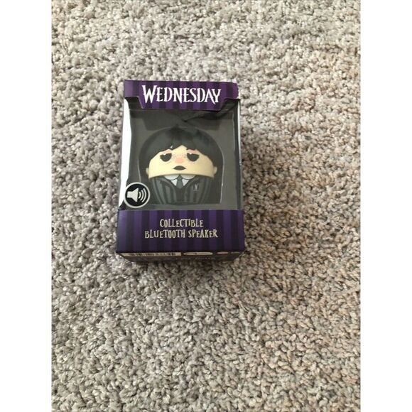 Wednesday Addams Bitty Boomer Collectible Bluetooth Speaker with Backpack Strap - Picture 1 of 7